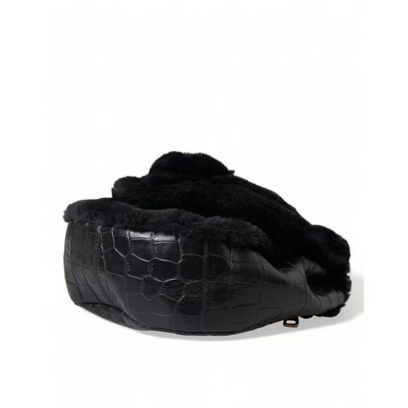 Dolce & Gabbana Panther Shoulder Bag with Green Eyes Women Black Crossbody Bags - Picture 5 of 6